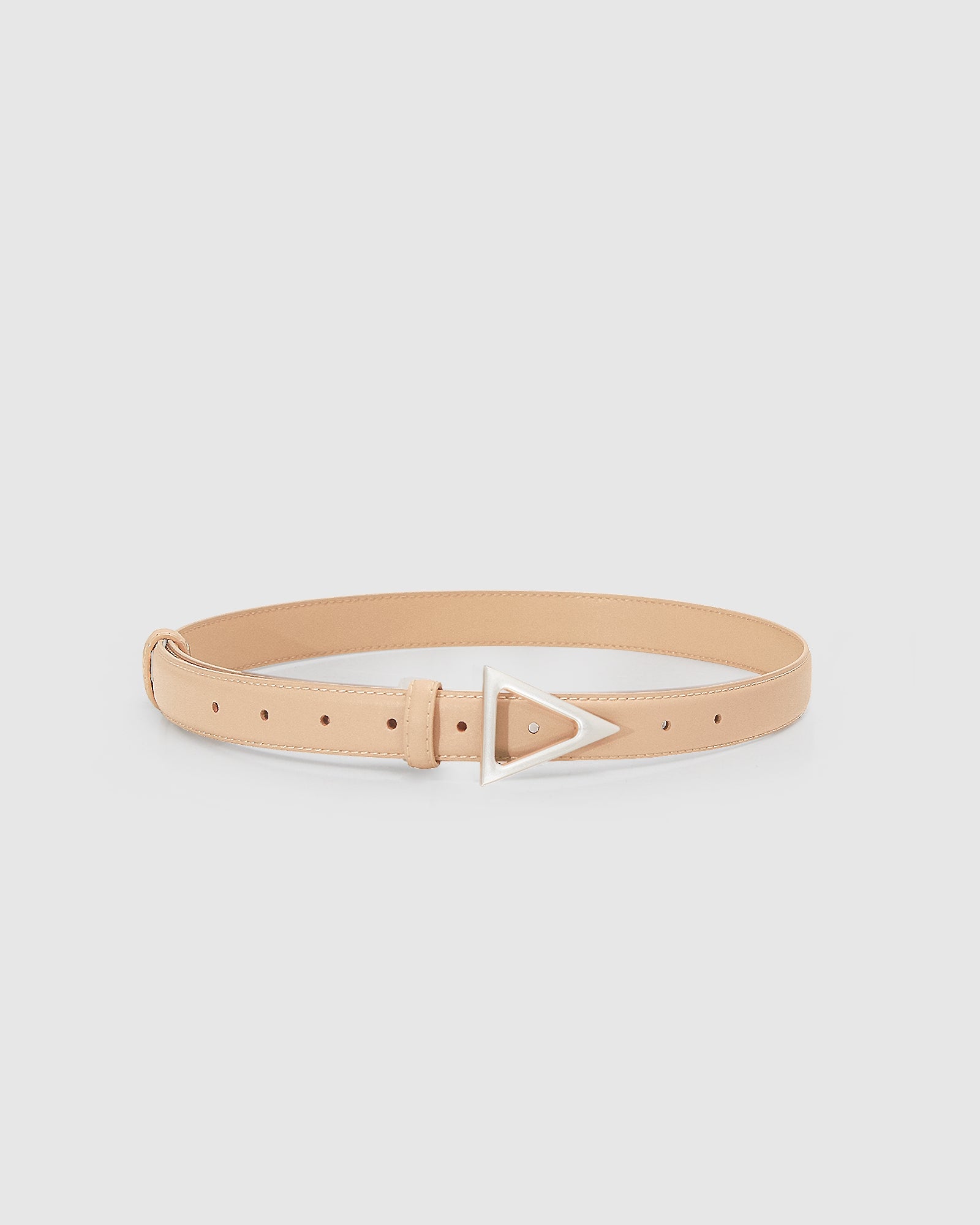 Bermuda Triangle Leather Belt - Latte – Belle & Bloom