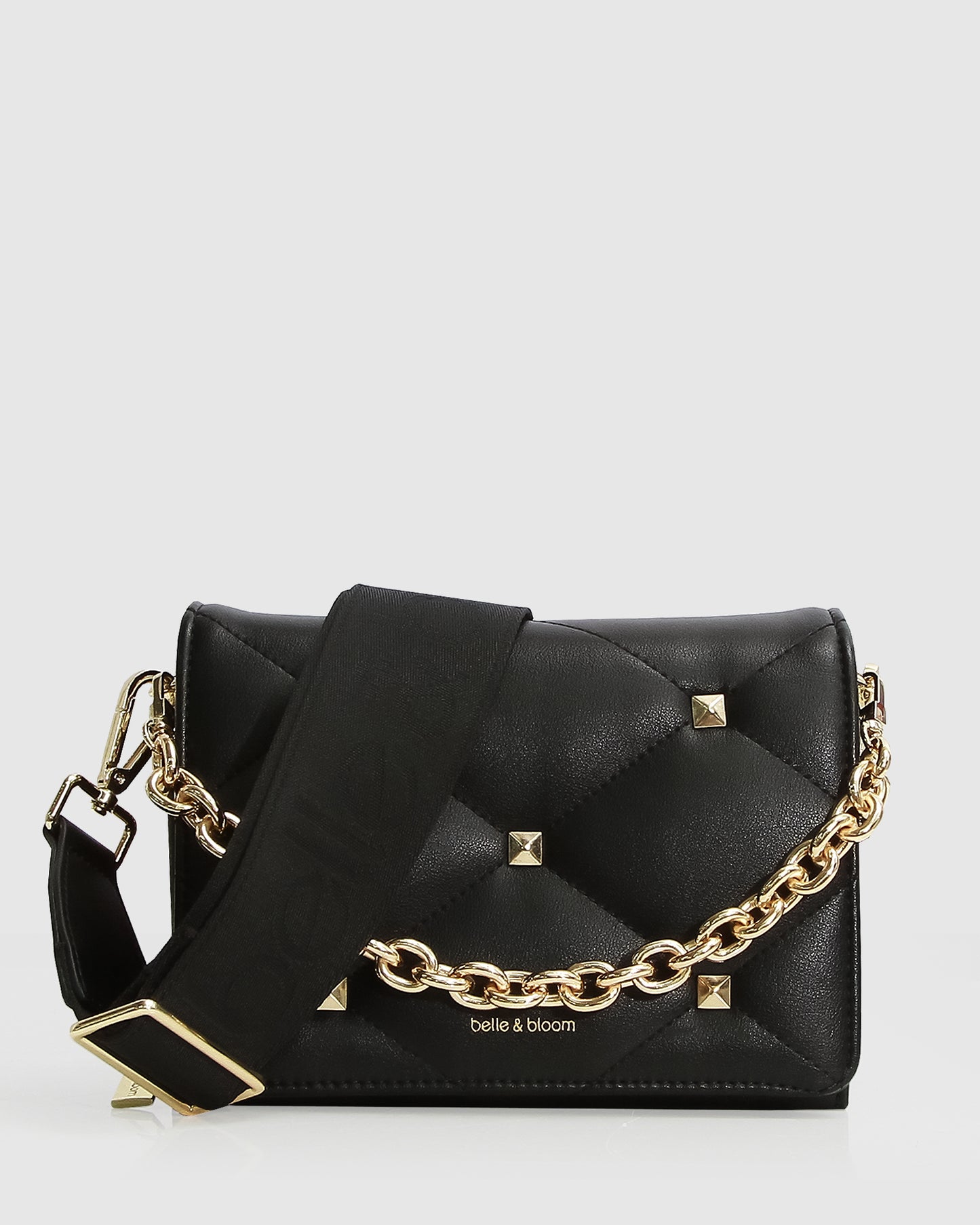 The Boulevard Quilted Crossbody Bag - Black