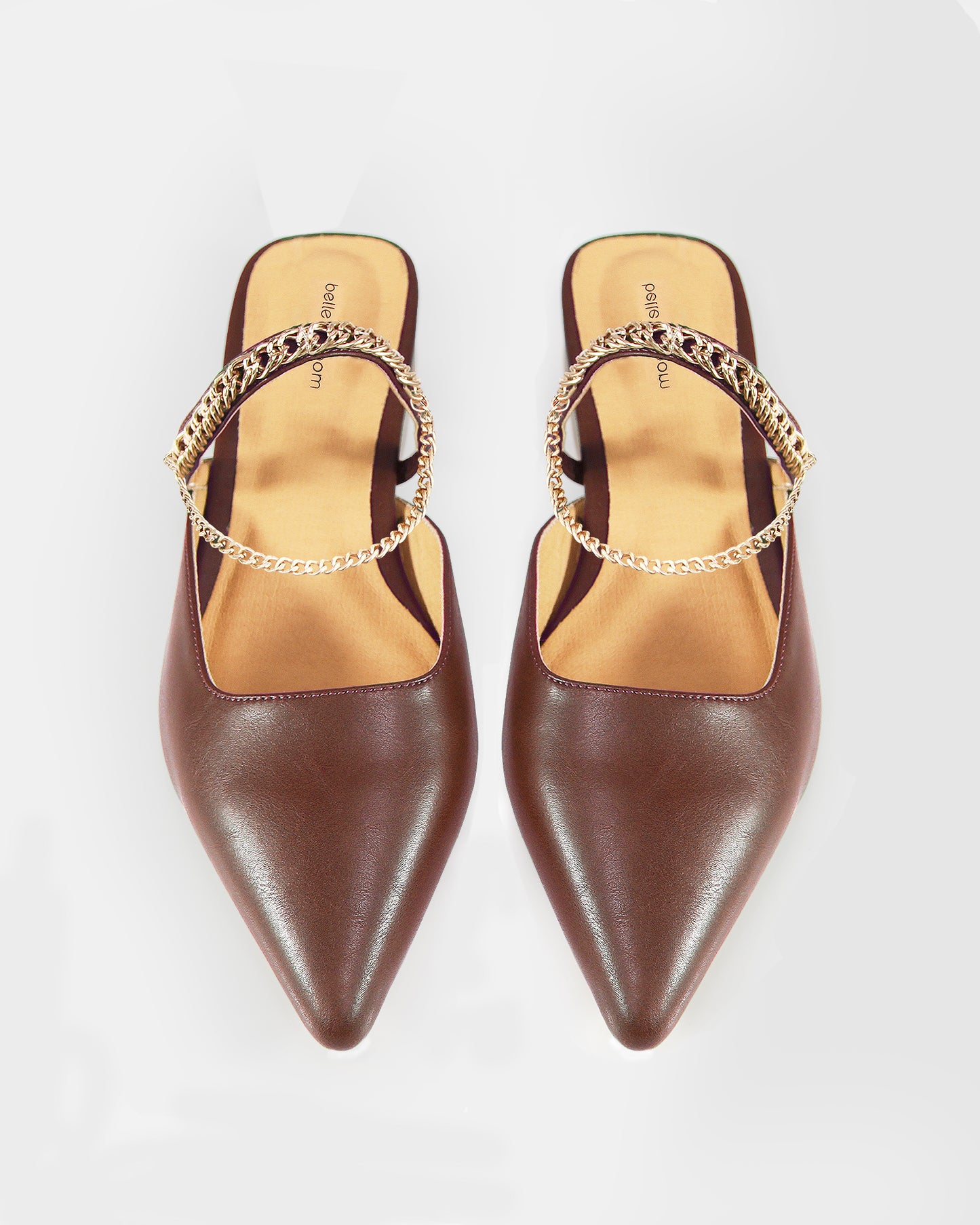 On The Go Leather Flat - Chocolate