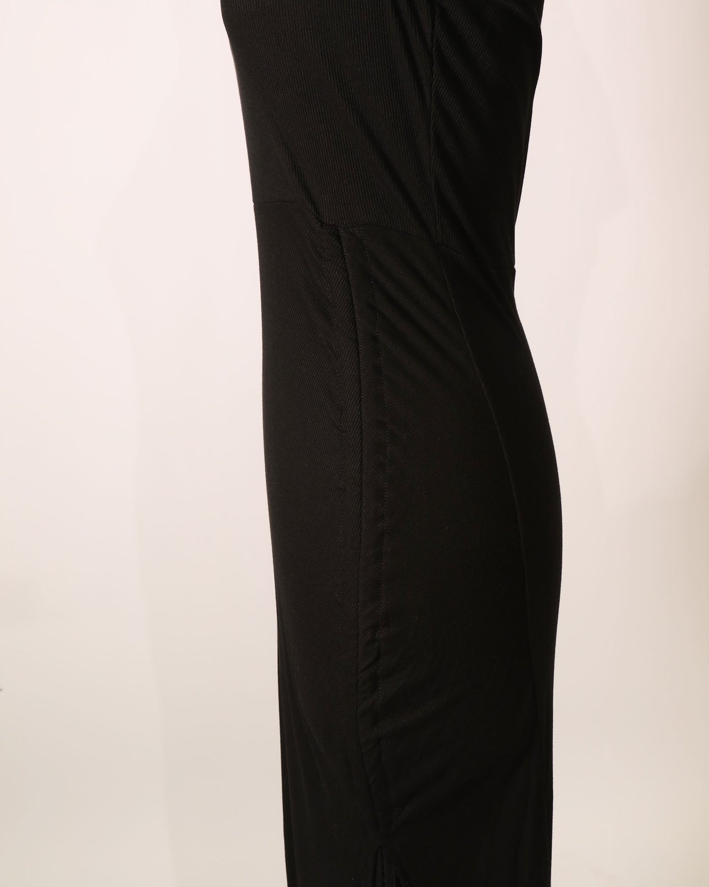 Sleeveless Knit Maxi Dress - Black