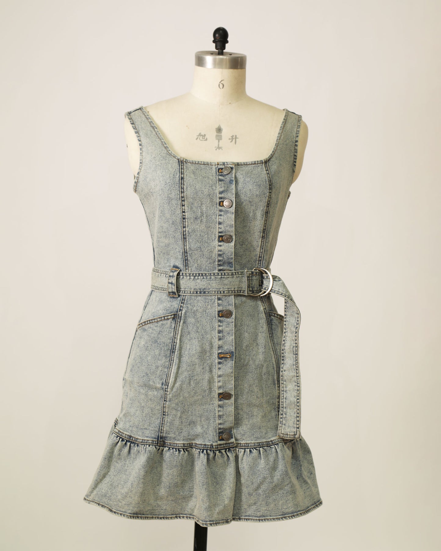 Reunite Denim Mini Dress - Stonewash