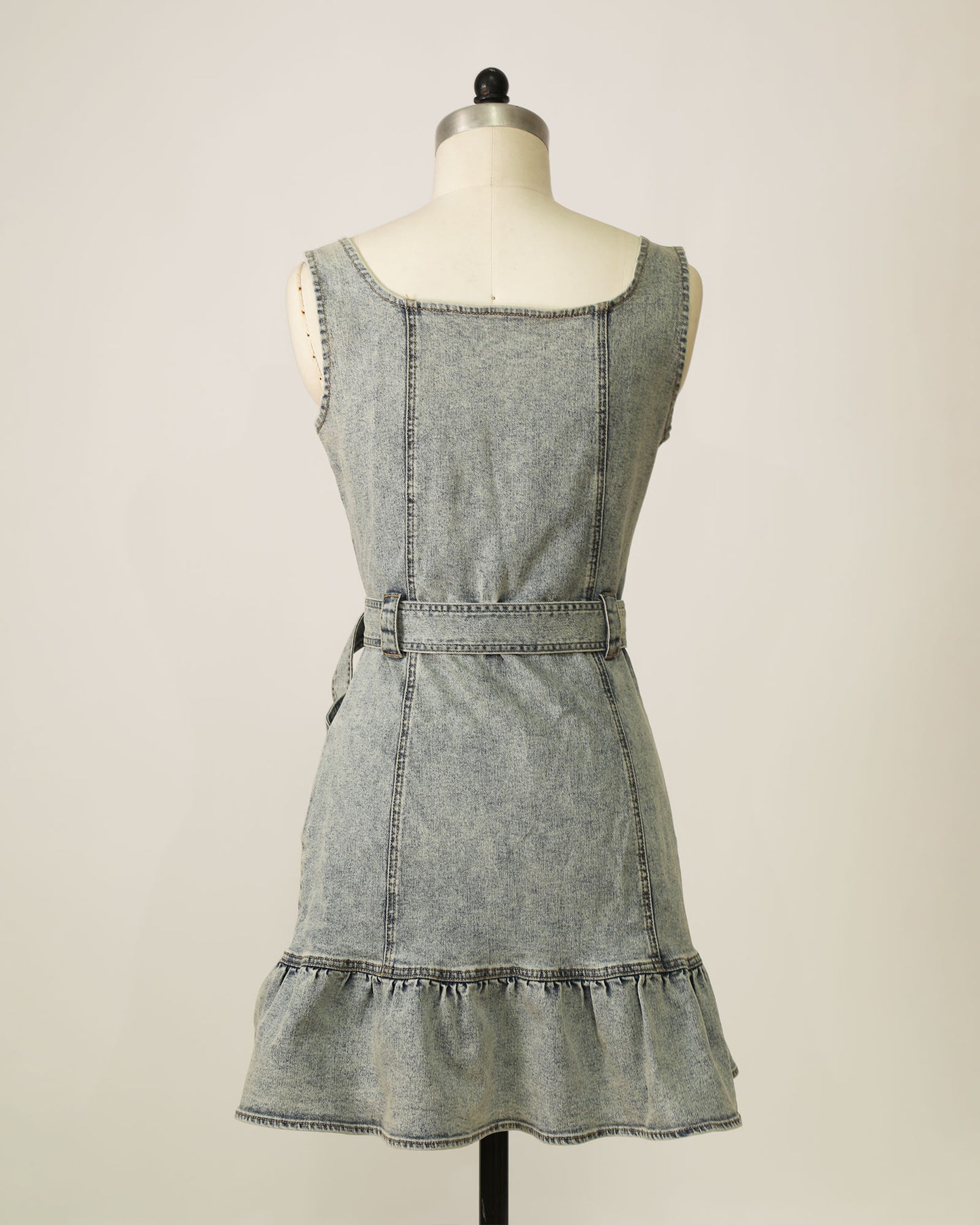 Reunite Denim Mini Dress - Stonewash