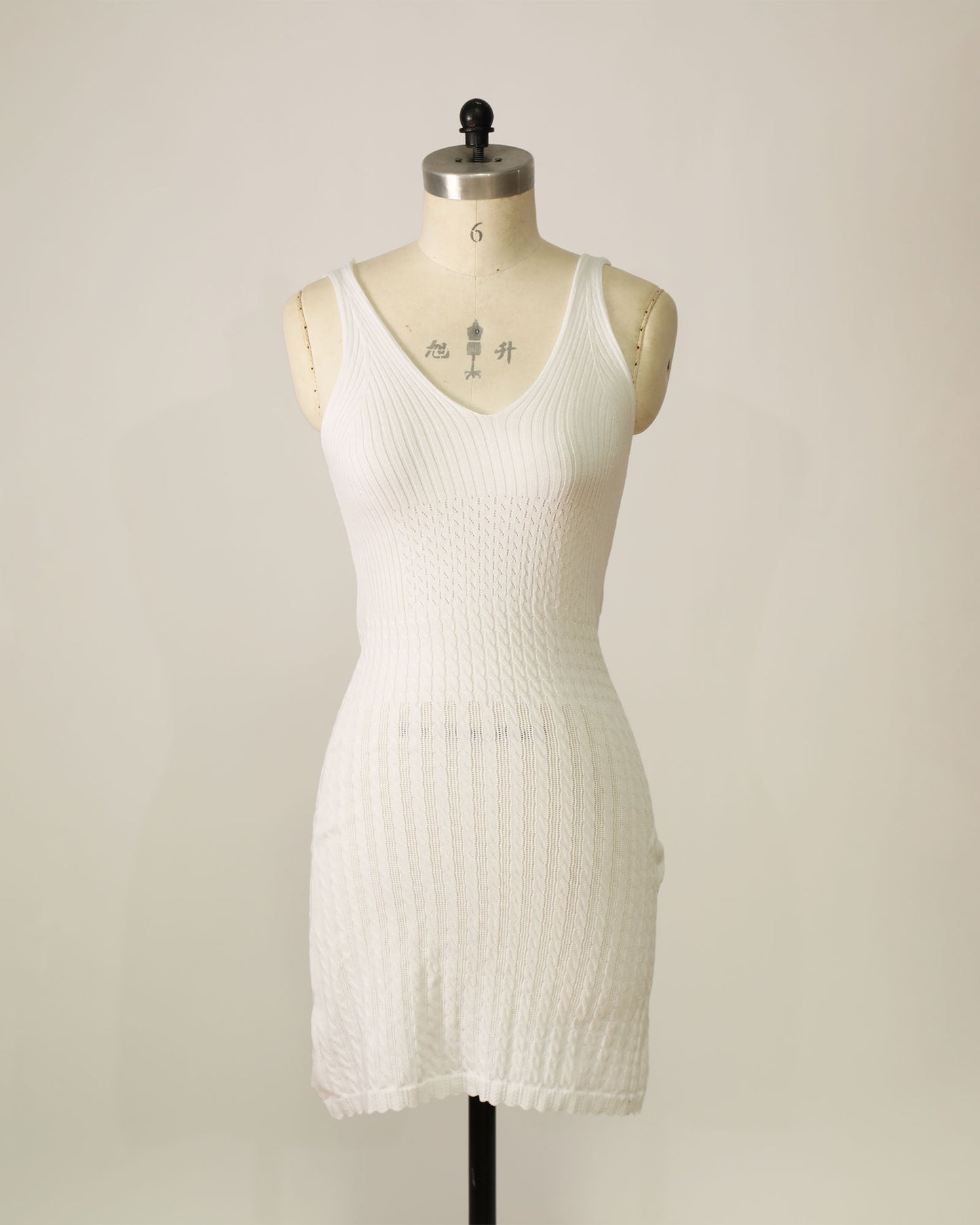 V-Neck Mini Dress - White