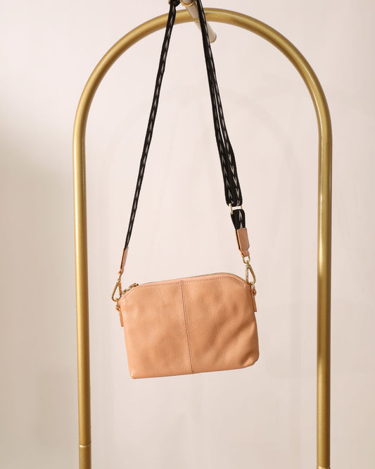 Crossbody Bag with Statement Strap - Pink