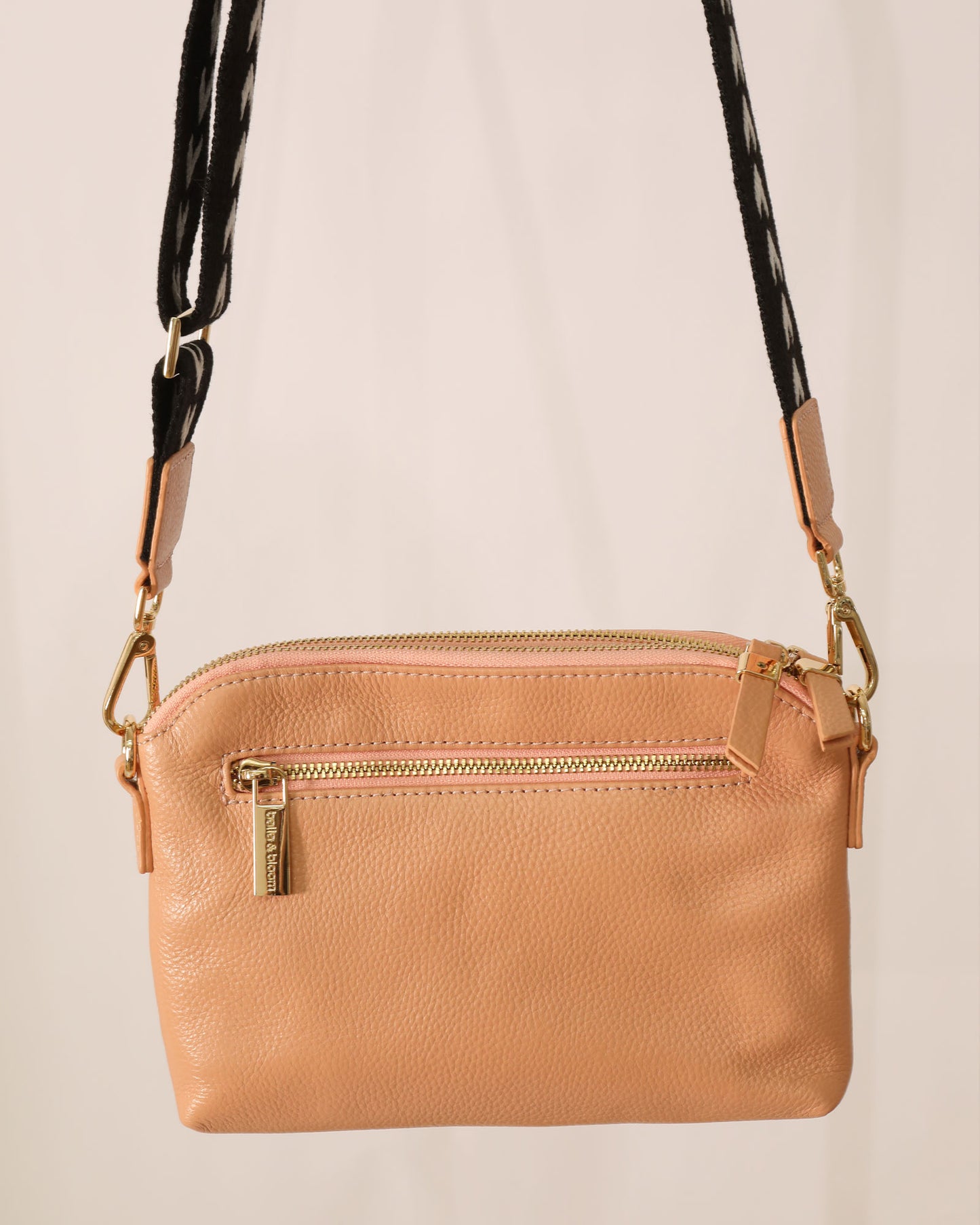 Crossbody Bag with Statement Strap - Pink