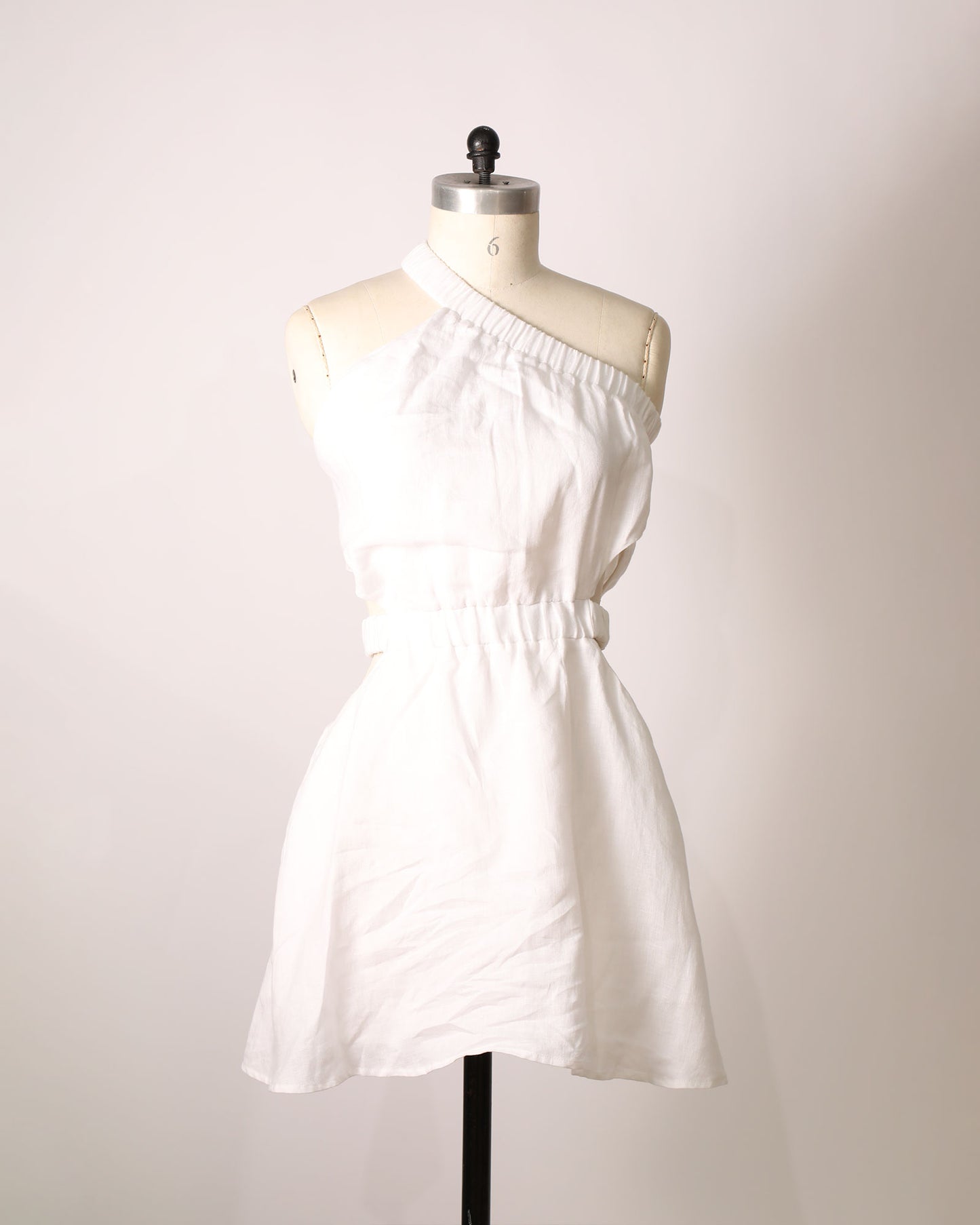 Asymmetrical Mini Dress - White