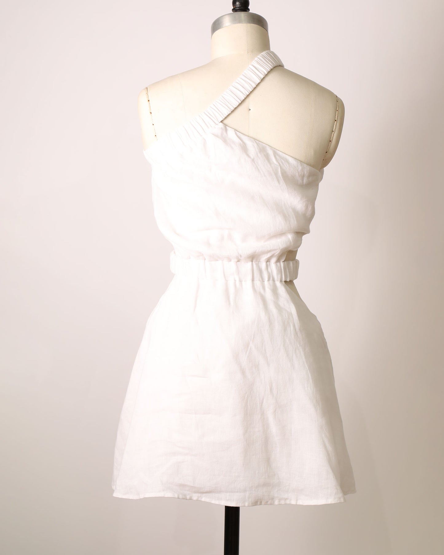 Asymmetrical Mini Dress - White