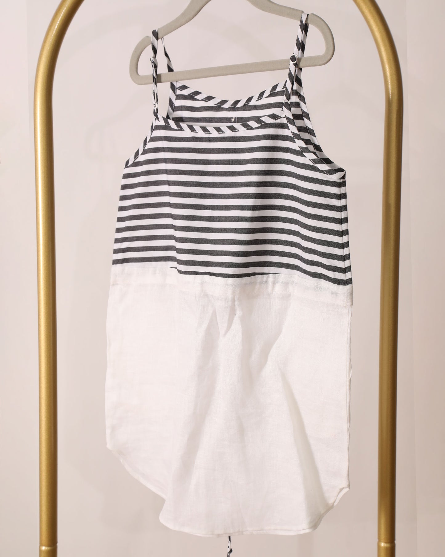 Bright Side Striped Mini Dress - Black/White