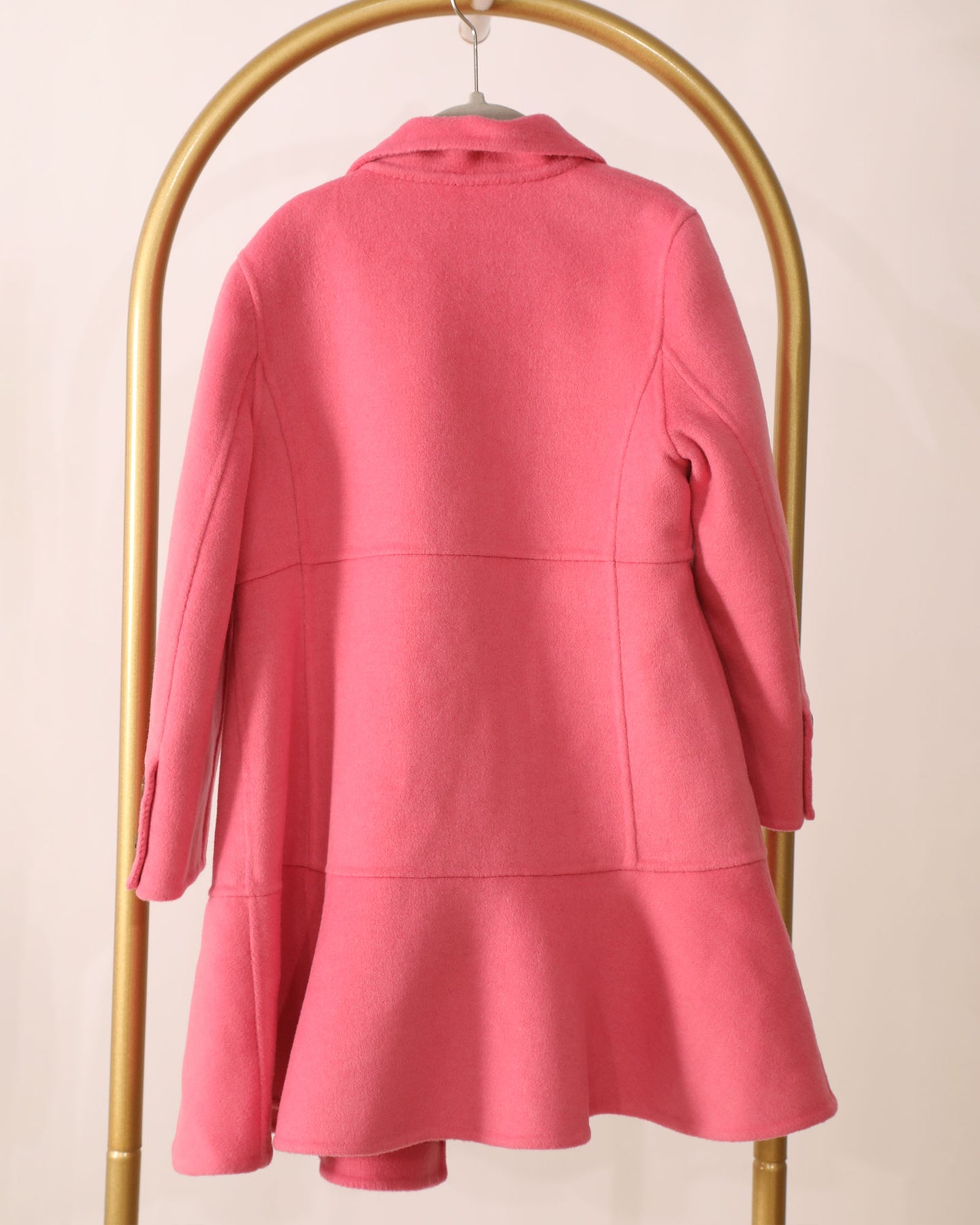 Good Manners Wool Blend Fitted Coat - Pink