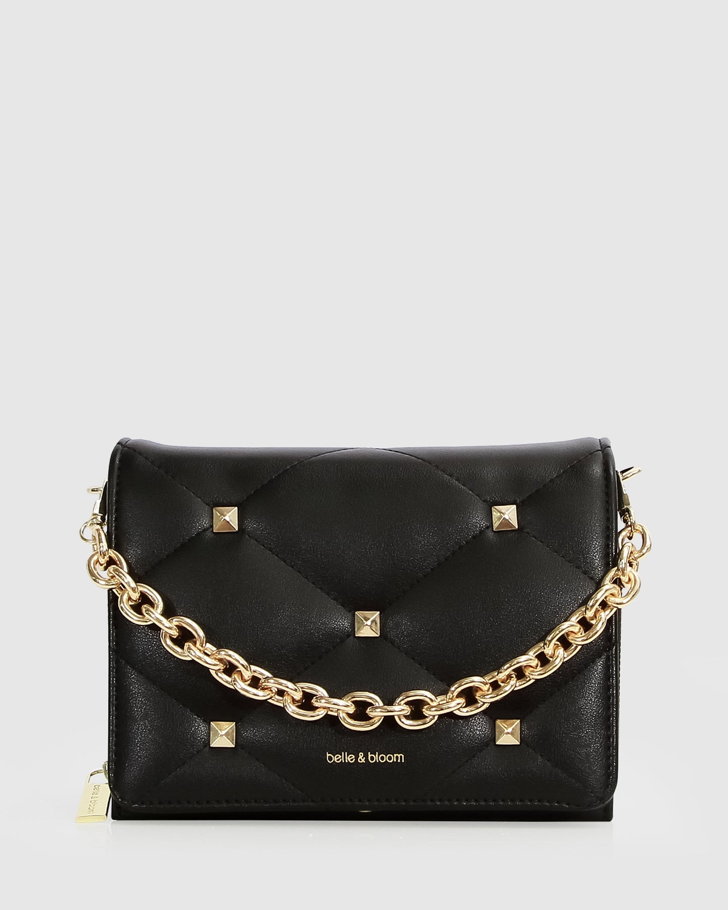 The Boulevard Quilted Crossbody Bag - Black