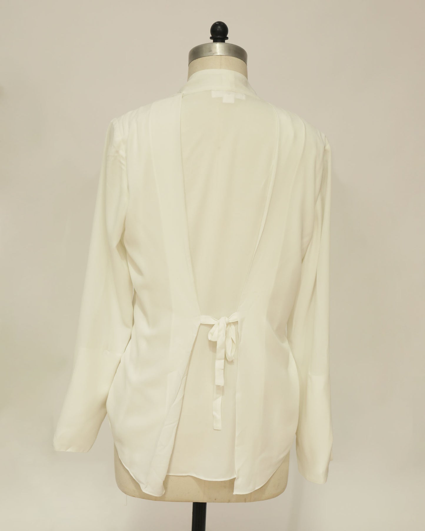 Statement Shirt with Cinched Back Detailing - White