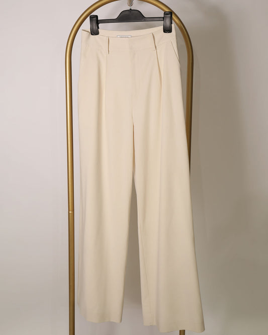 Wide Leg Pants - Cream