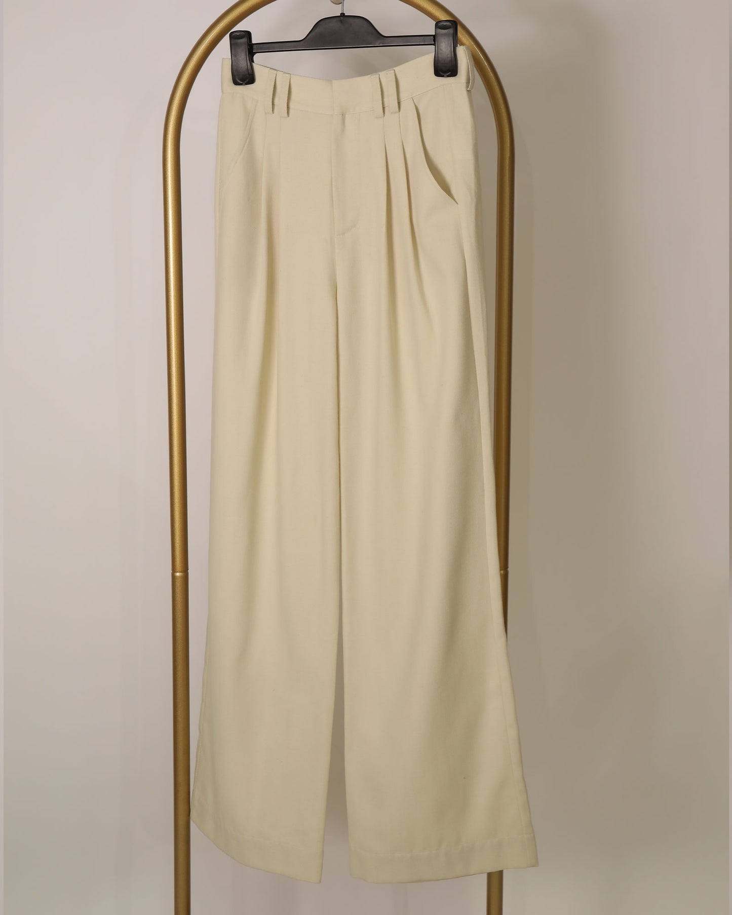 Wide Leg Pants - Light Yellow