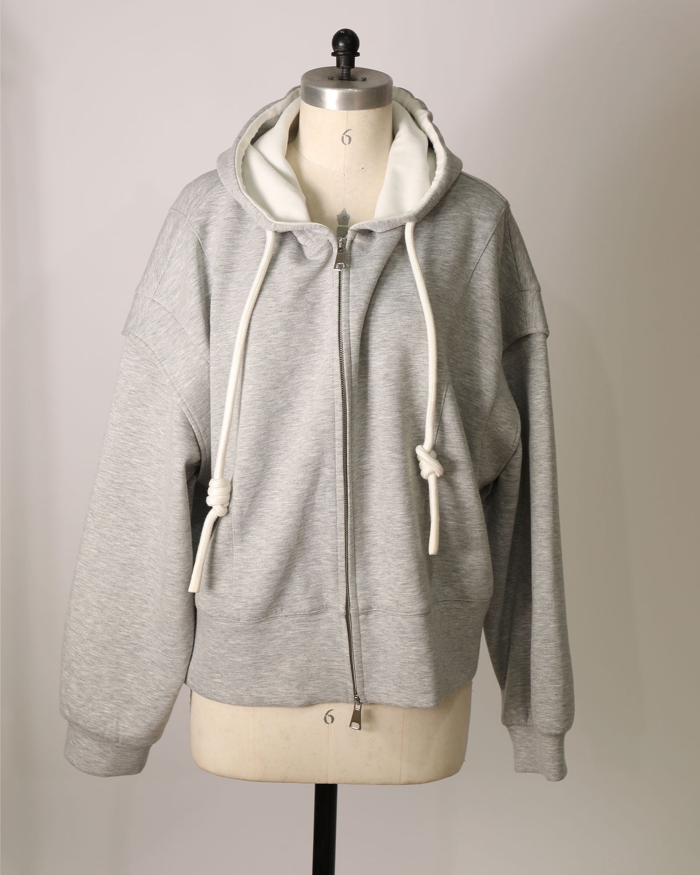 No Ordinary Love Zip Hoodie - Grey Marle