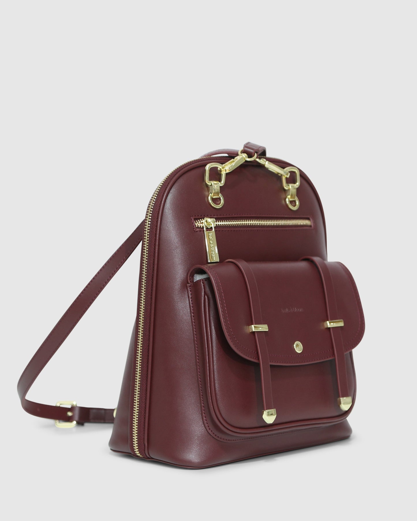 5th Ave Leather Backpack - Burgundy