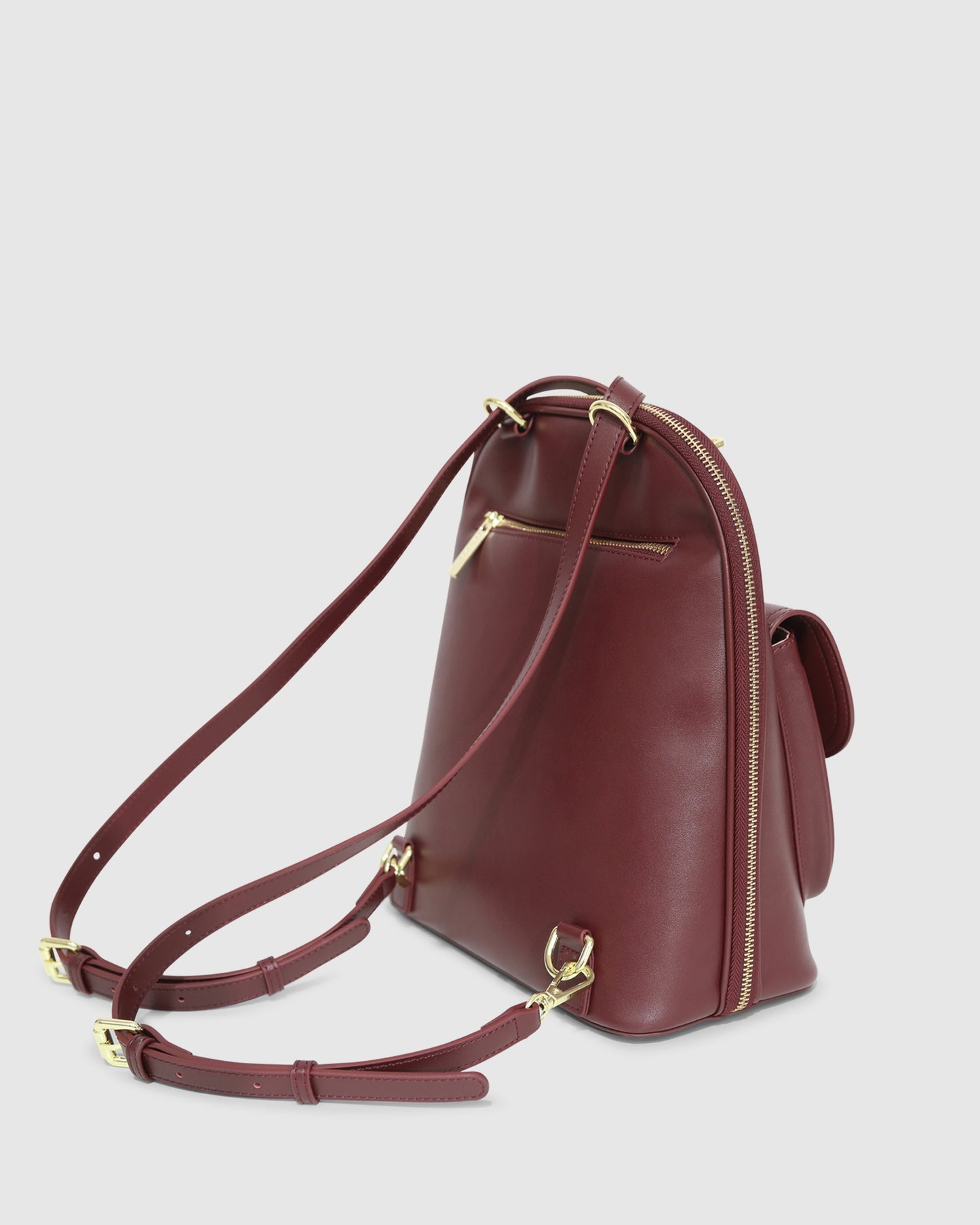 5th Ave Leather Backpack - Burgundy