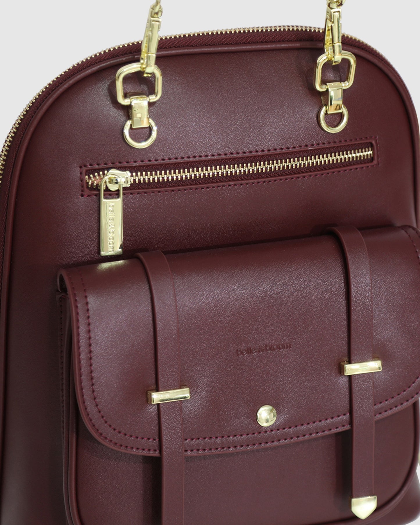 5th Ave Leather Backpack - Burgundy