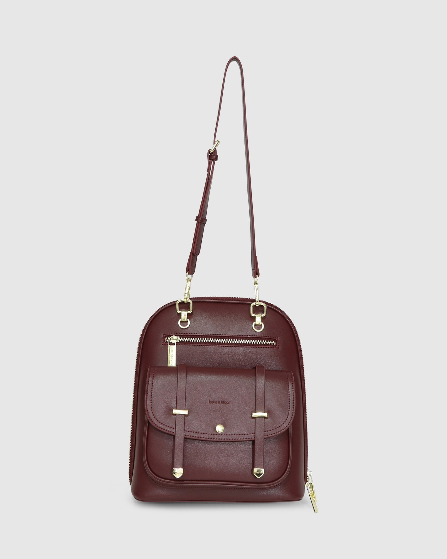 5th Ave Leather Backpack - Burgundy