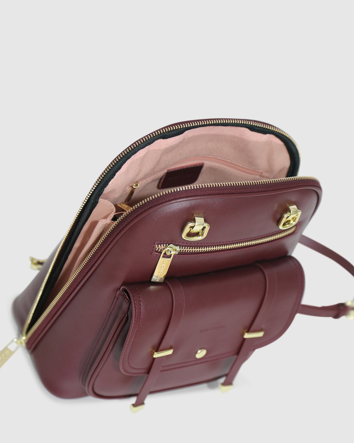 5th Ave Leather Backpack - Burgundy