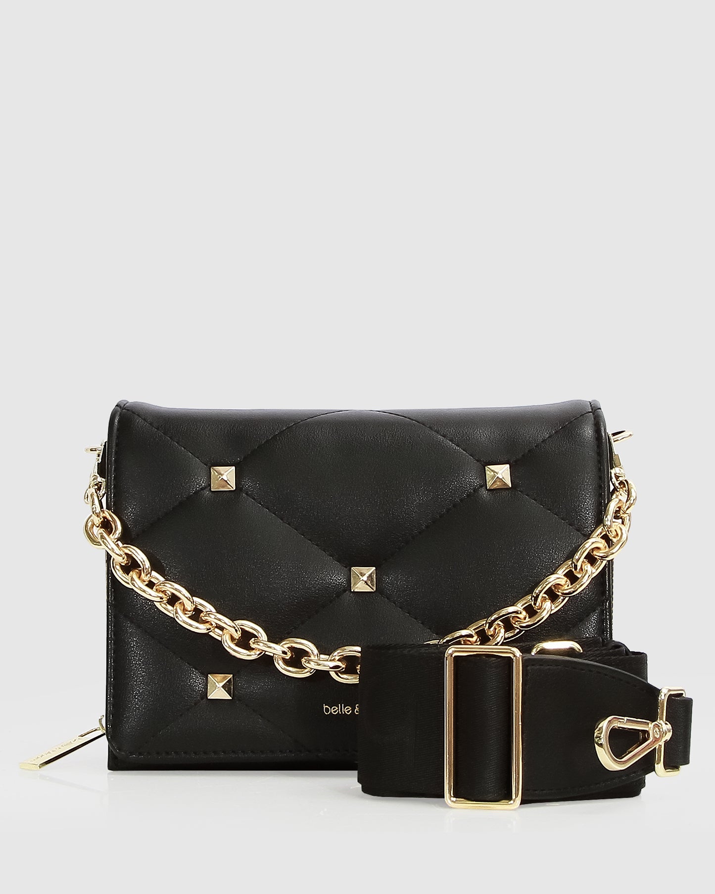 The Boulevard Quilted Crossbody Bag - Black