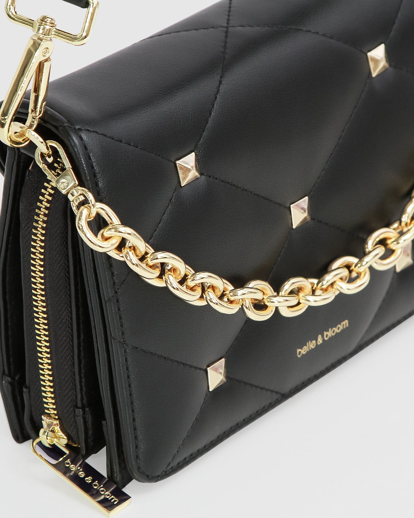 The Boulevard Quilted Crossbody Bag - Black