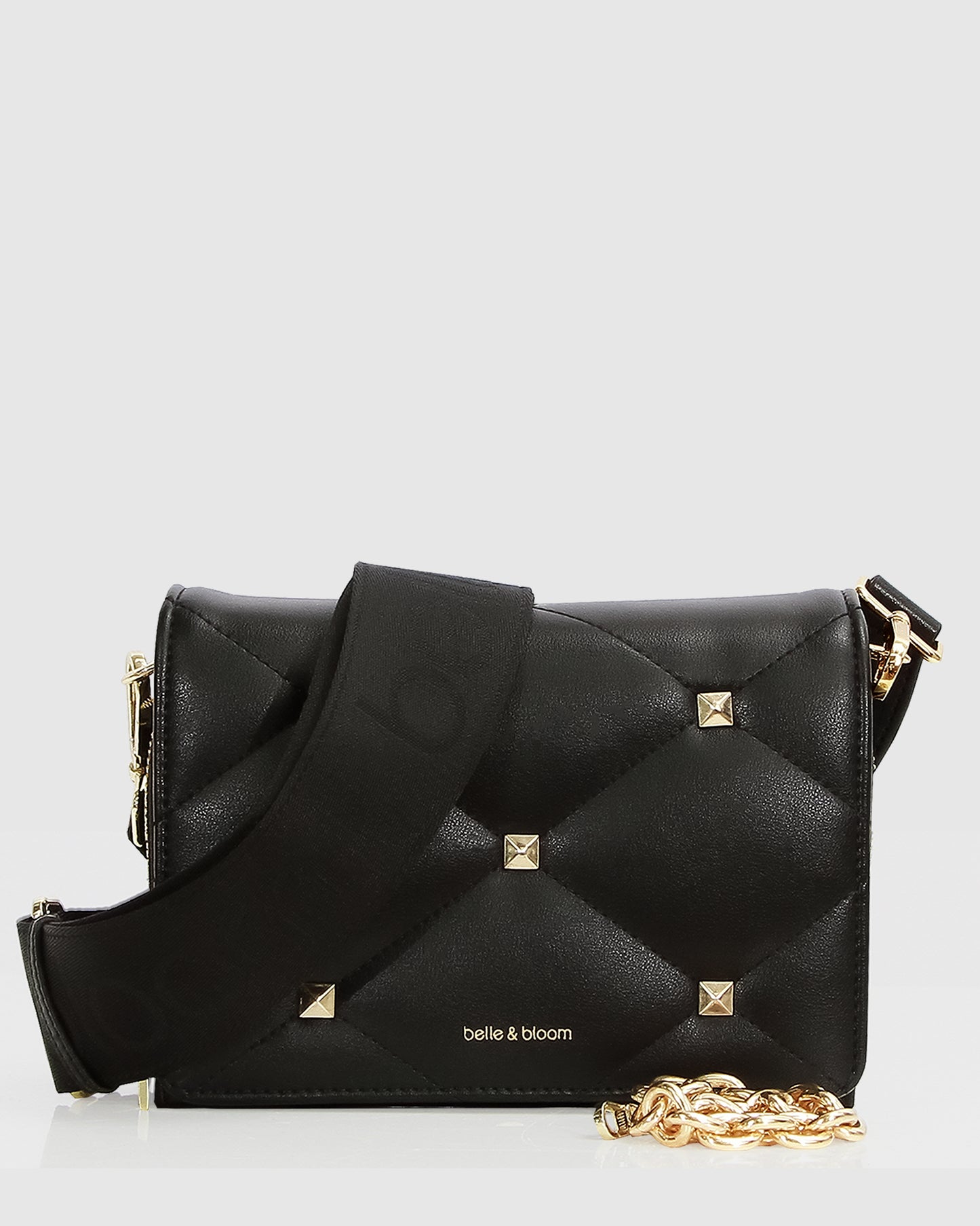 The Boulevard Quilted Crossbody Bag - Black