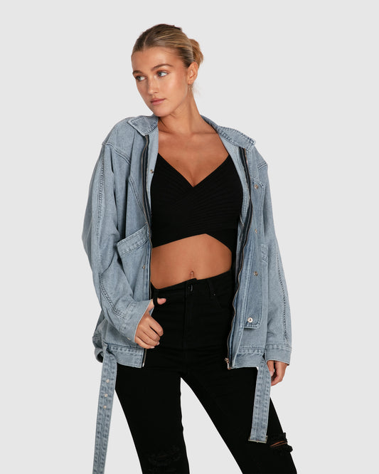 All About You Denim Jacket - Stonewash