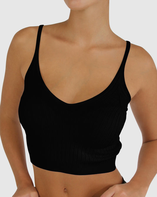 All I Need Knit Crop - Black