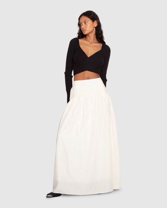 Always On My Mind Maxi Skirt - Cream