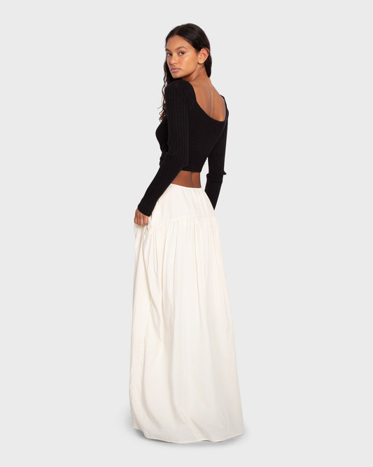 Always On My Mind Maxi Skirt - Cream