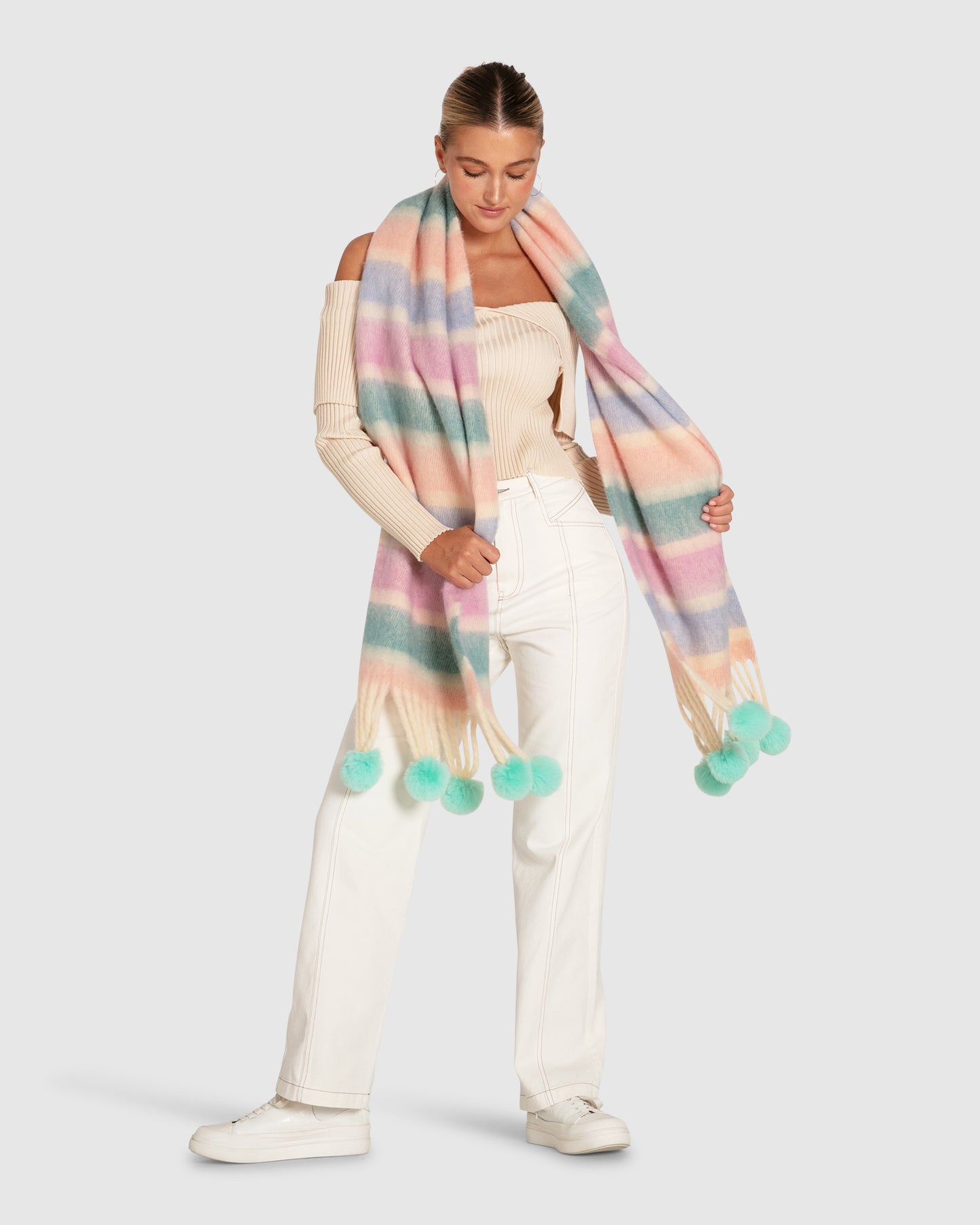 All Things Magical Pom Pom Scarf - Multi