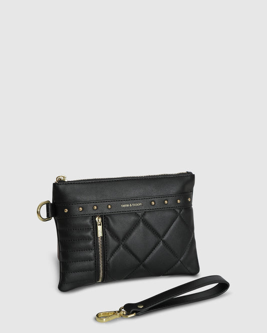 Be Mine Quilted Pouch - Black