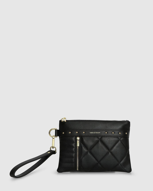 Be Mine Quilted Pouch - Black