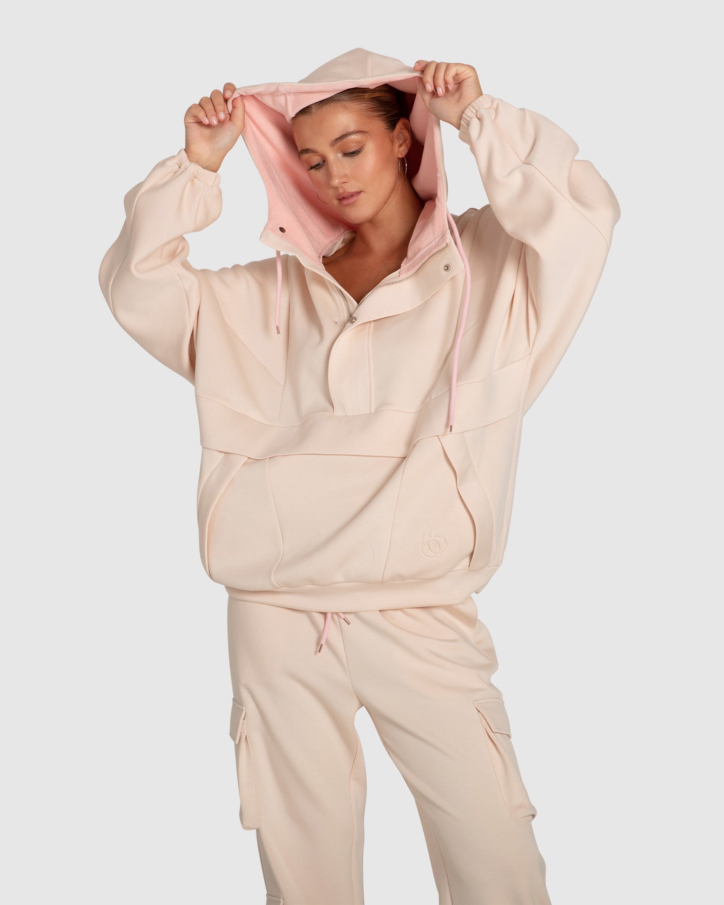 Best Of Me Panelled Hoodie - Blush