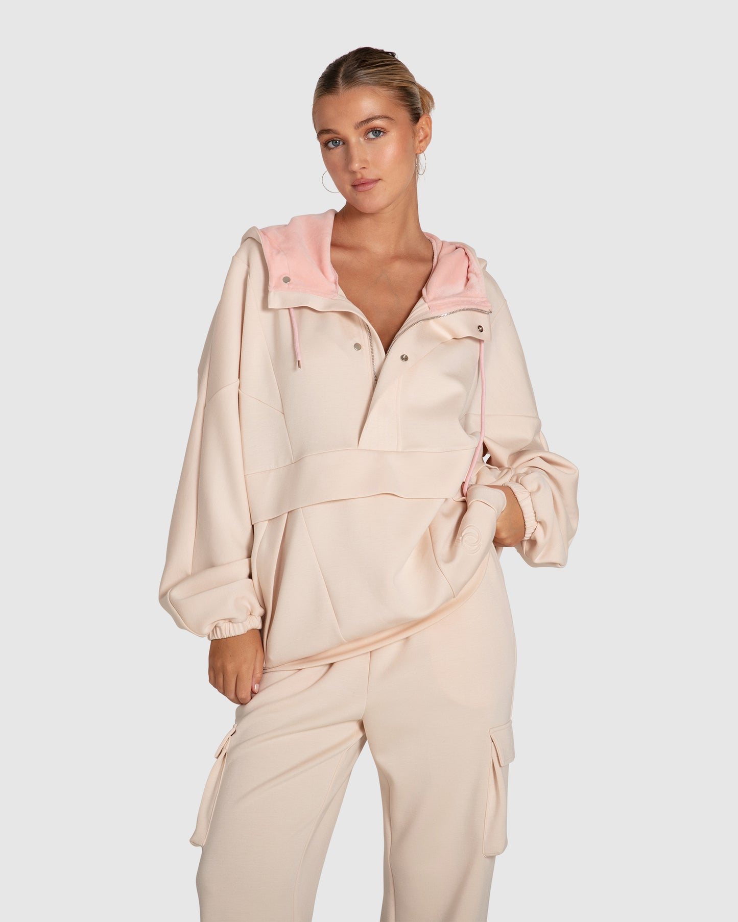 Best Of Me Panelled Hoodie - Blush