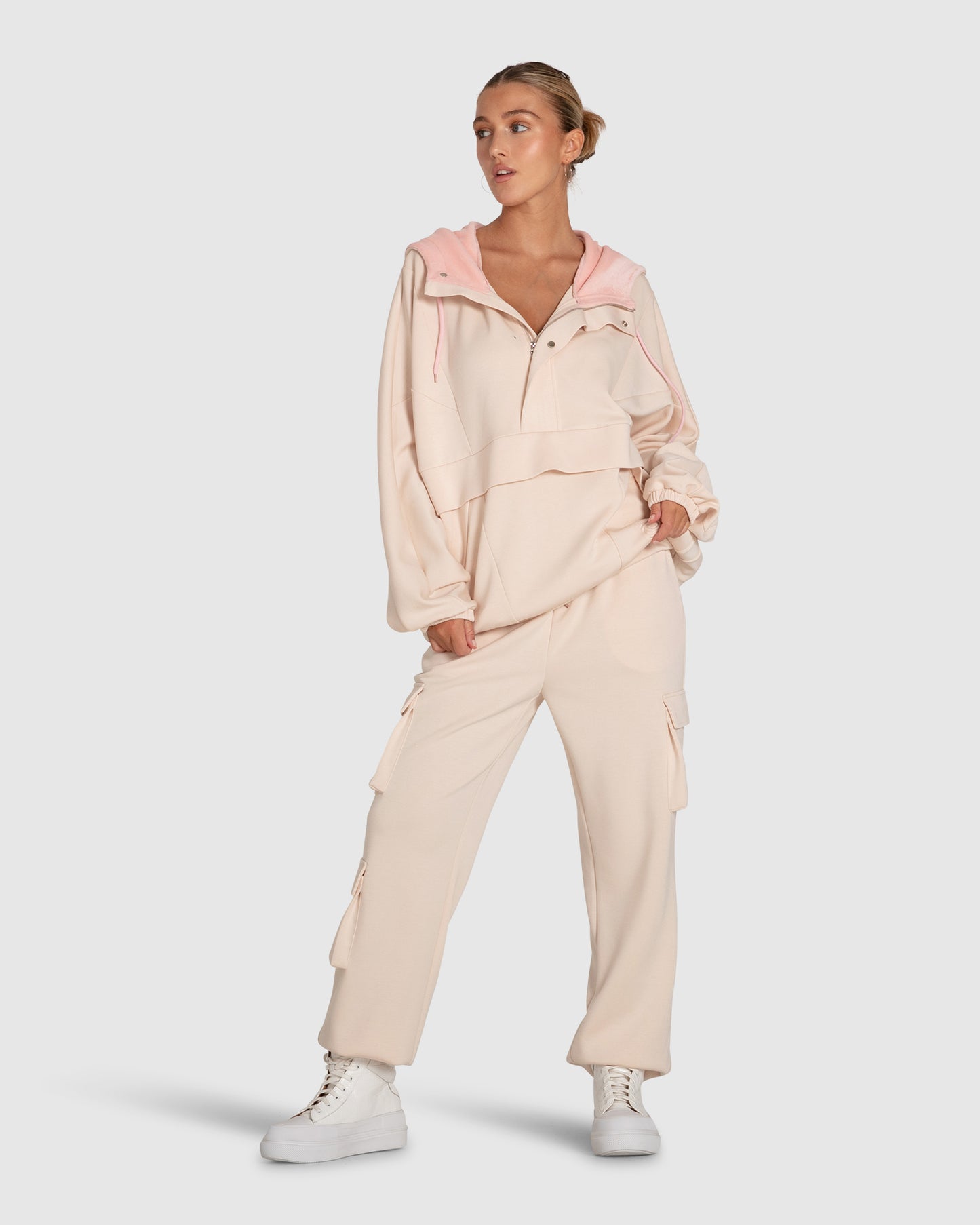 Best Of Me Panelled Hoodie - Blush