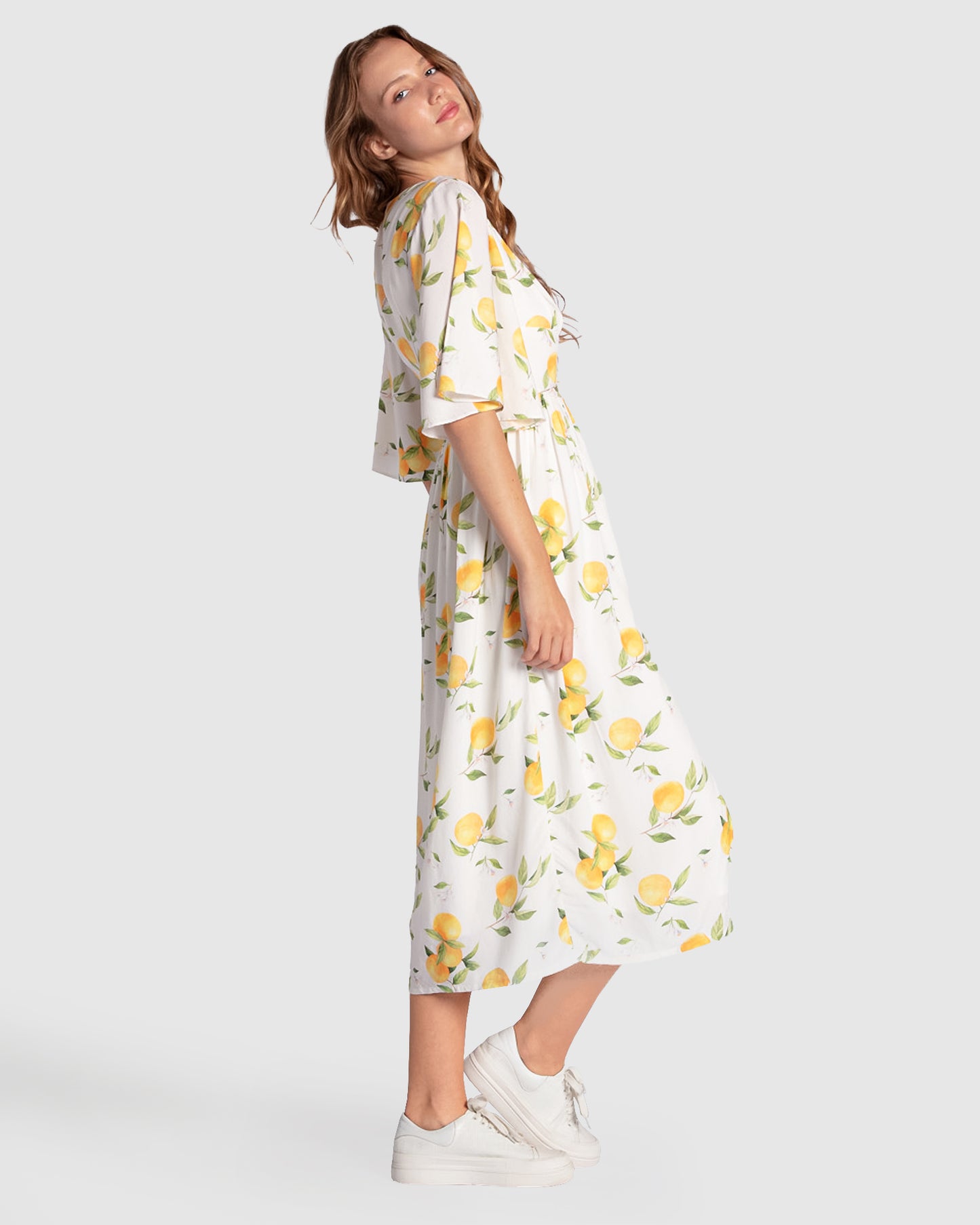 Crazy Love Button Up Dress - Orchard