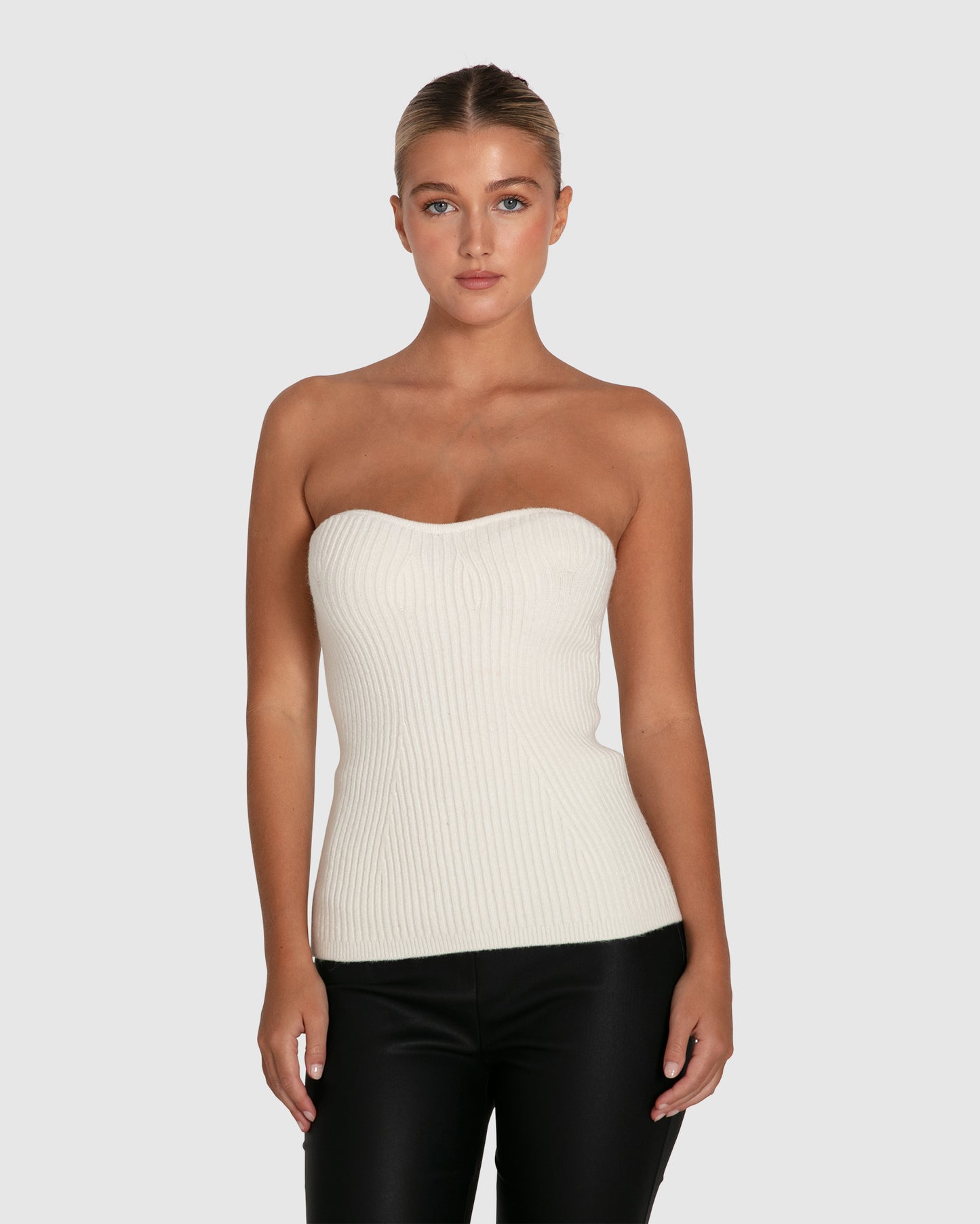 Distant Memories Knit Bustier - Cream