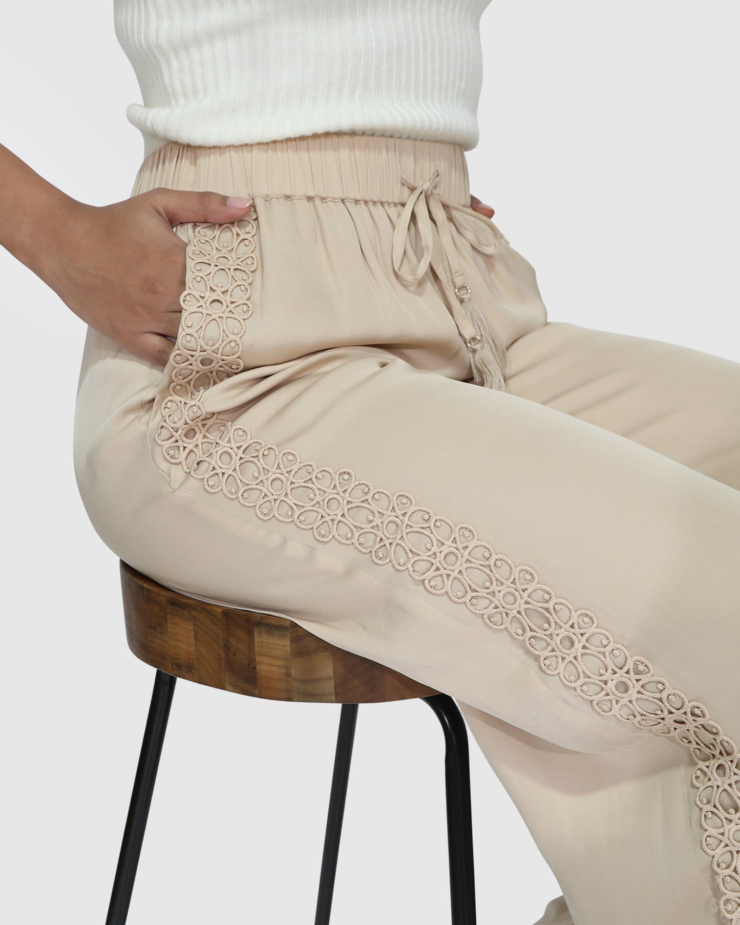 Everywhere All At Once Wide Leg Pant - Latte