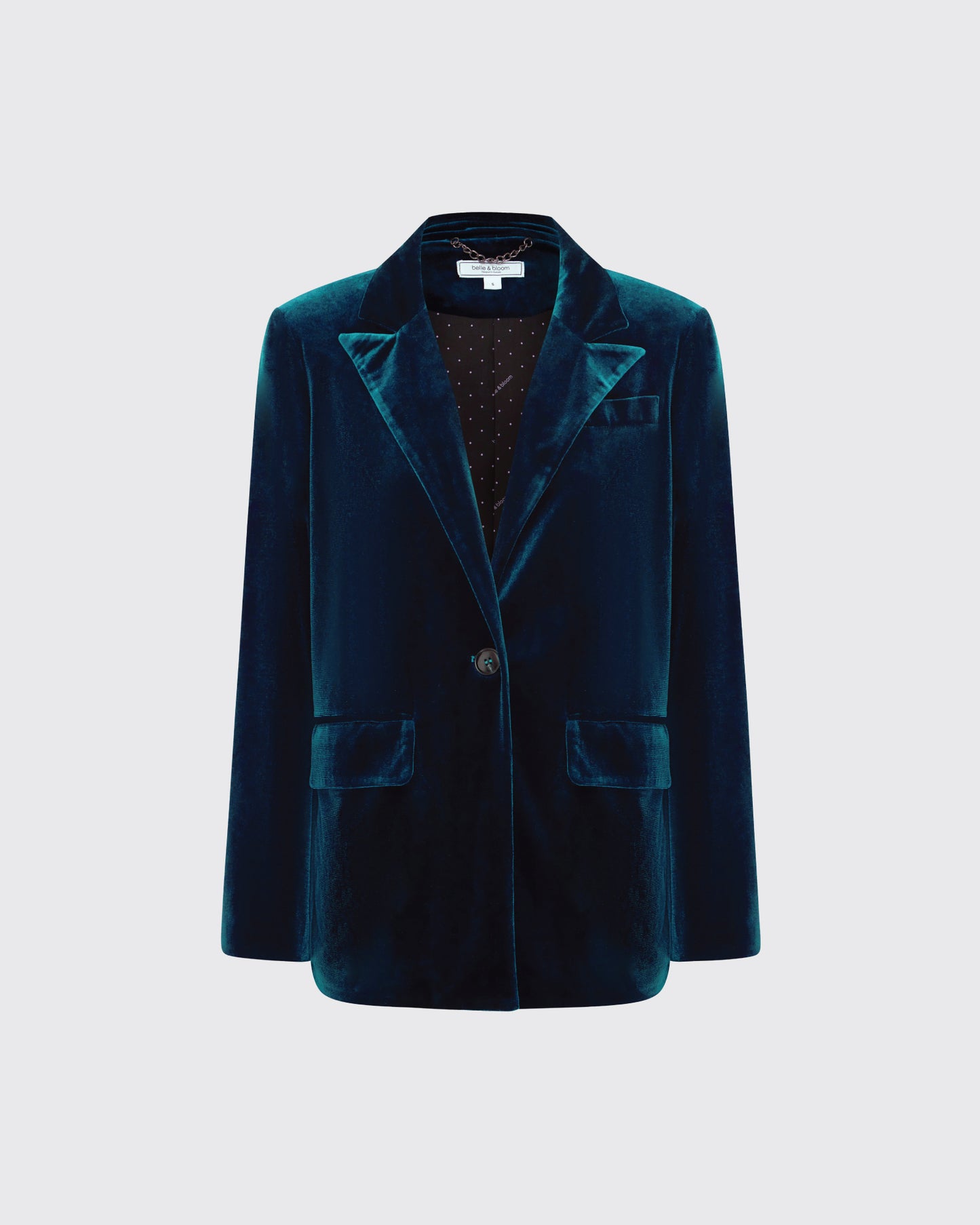 Eternity Velvet Blazer - Dark Teal