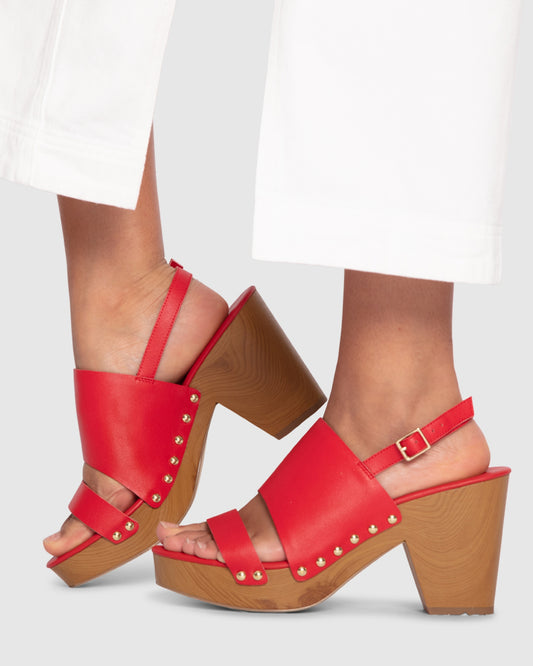 Fire On Fire Clog Shoe - Red