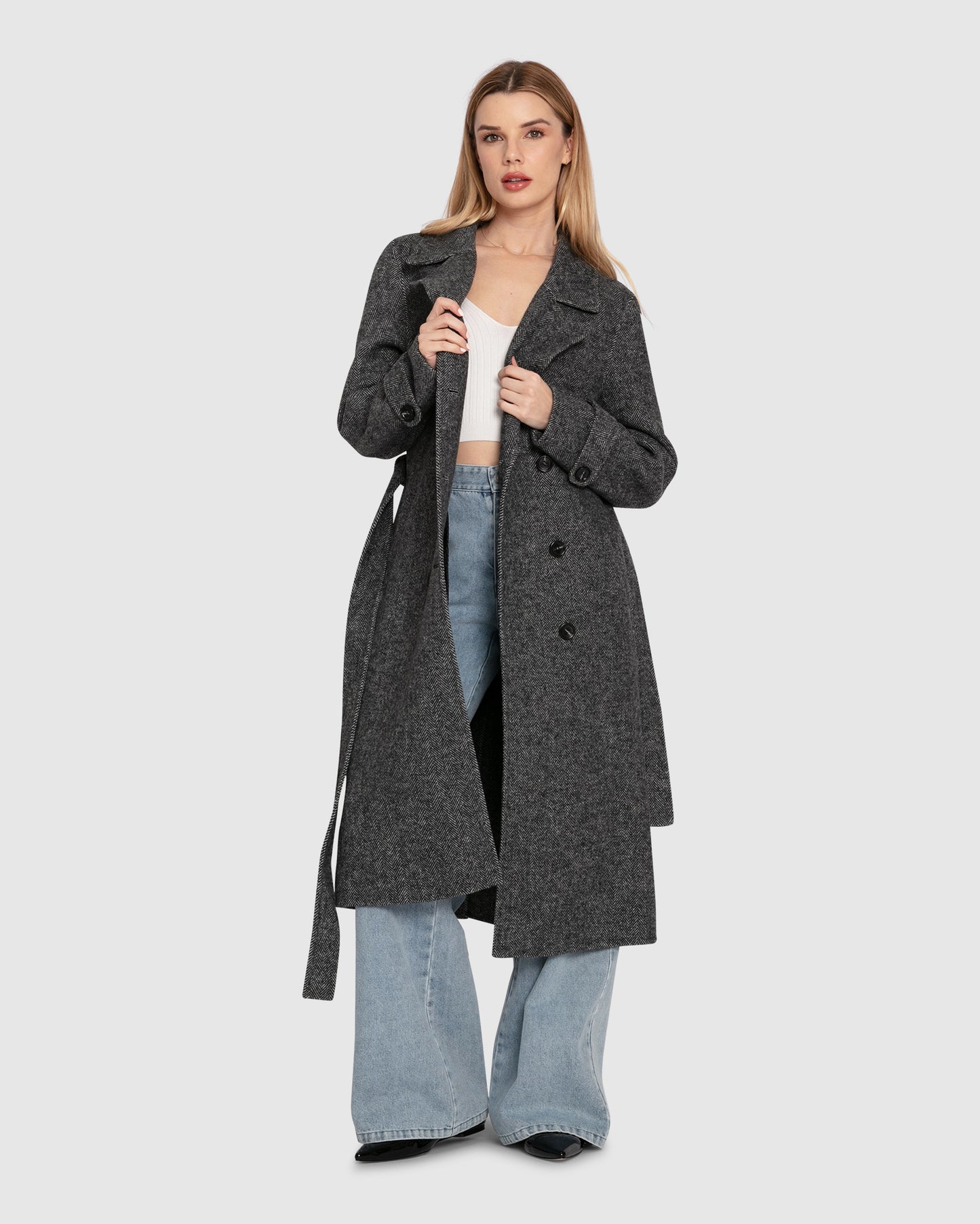 Front Runner Belted Coat - Charcoal