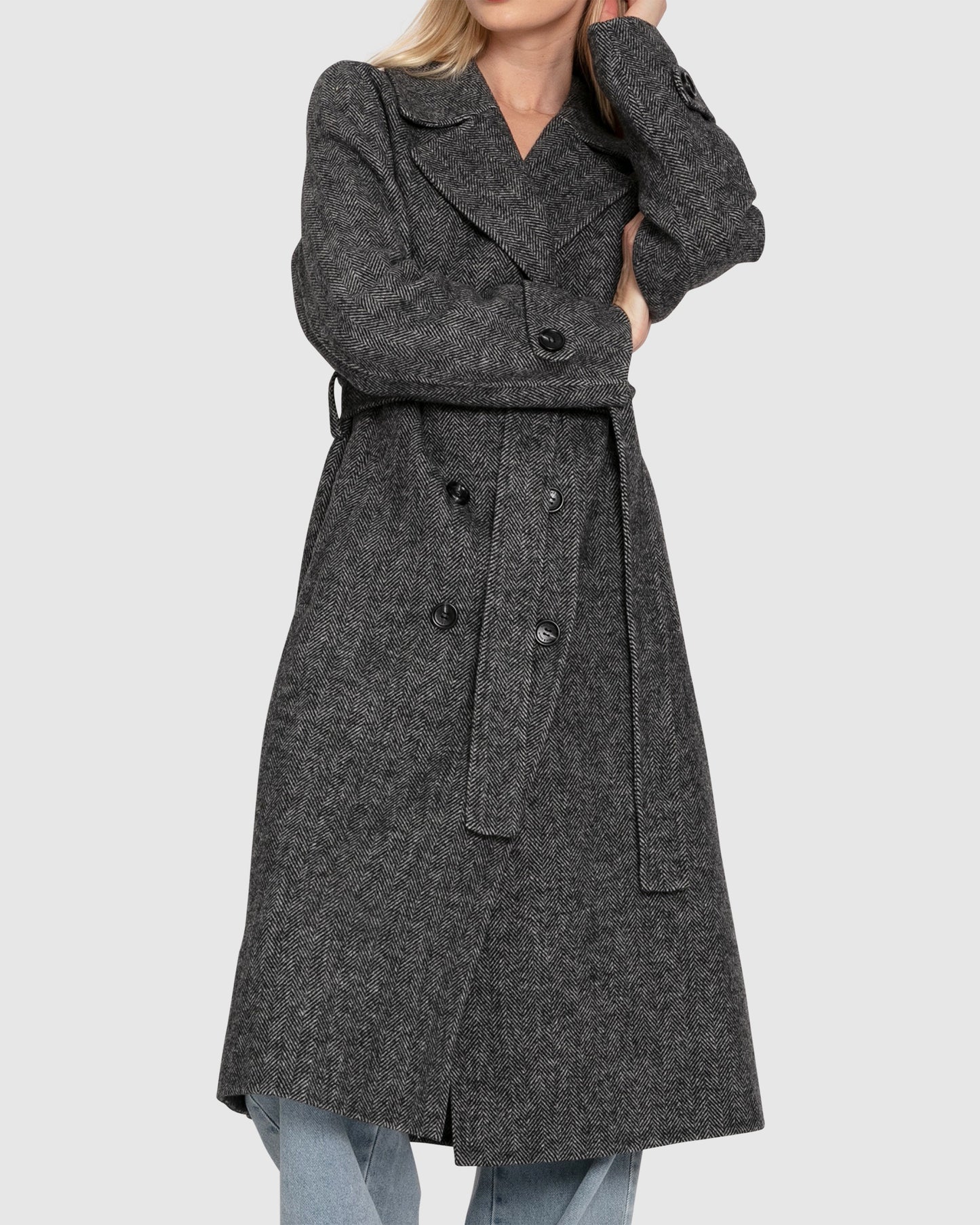 Front Runner Belted Coat - Charcoal