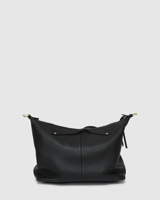 For Your Love Zip Front Handbag - Black