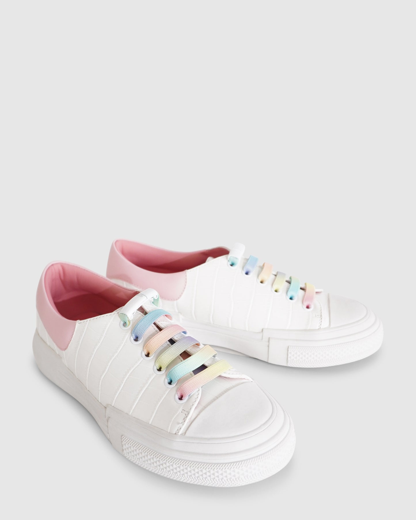 Just A Little Dream Croc Leather Sneaker - White