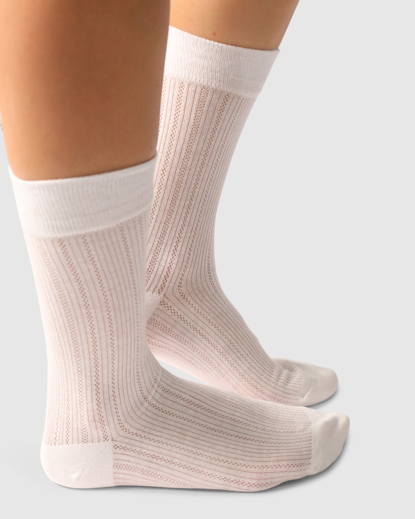 Go For It Classic Ribbed Socks - White