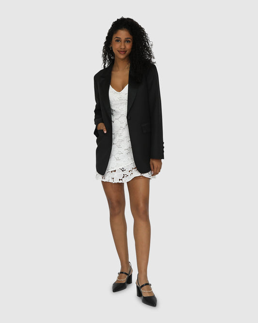 Head To Head Tuxedo Jacket - Black