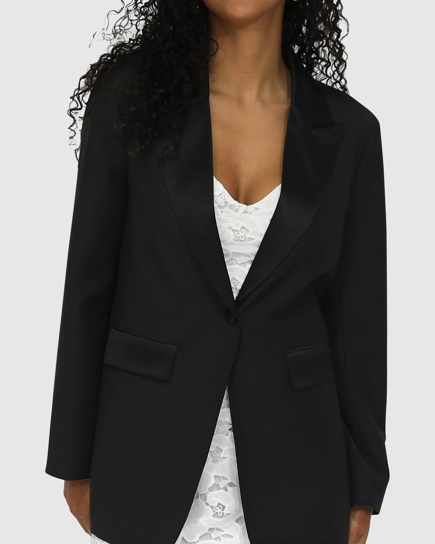 Head To Head Tuxedo Jacket - Black