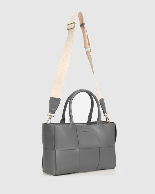 Long Way Home Woven Tote - Grey