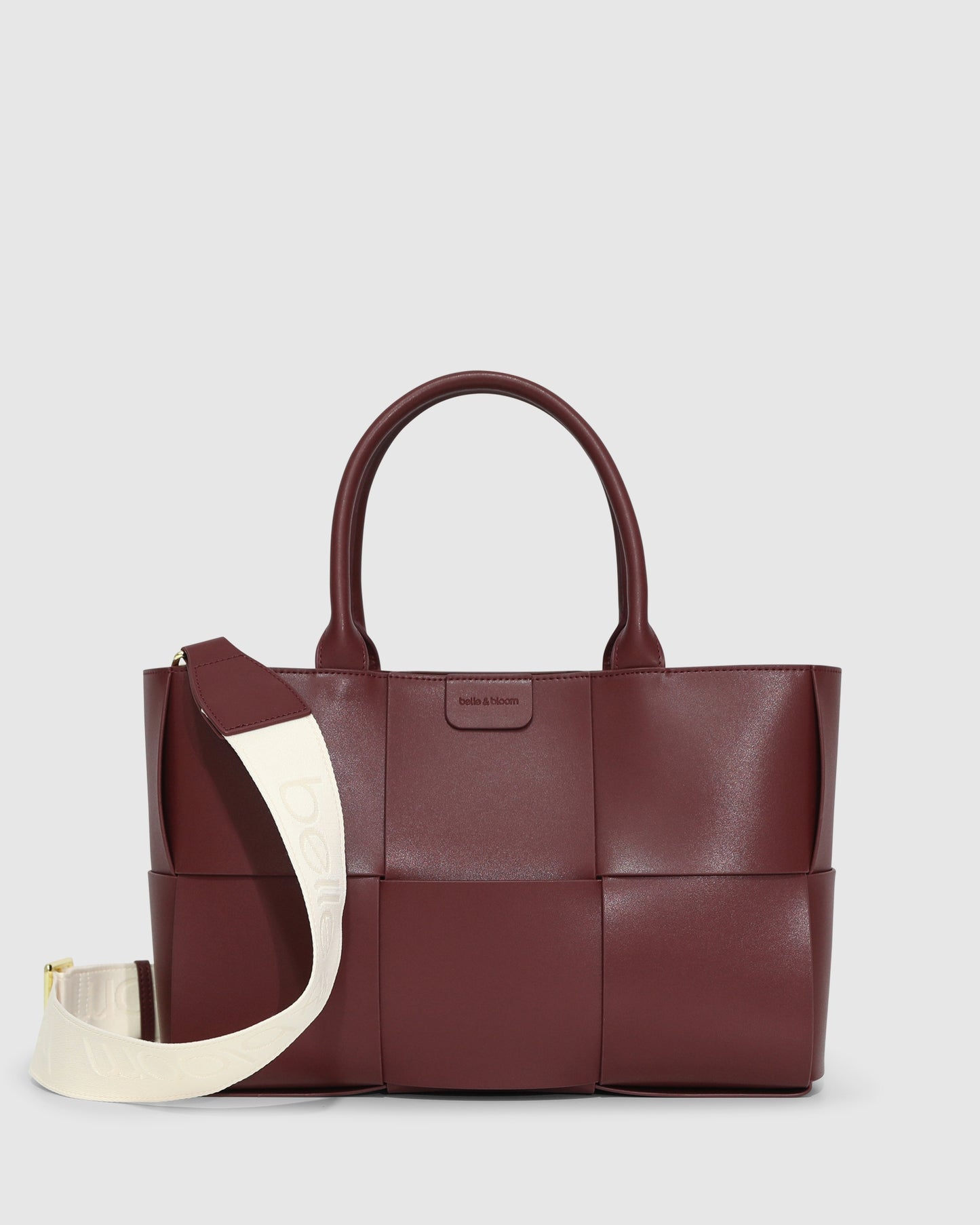 Long Way Home Woven Tote - Burgundy